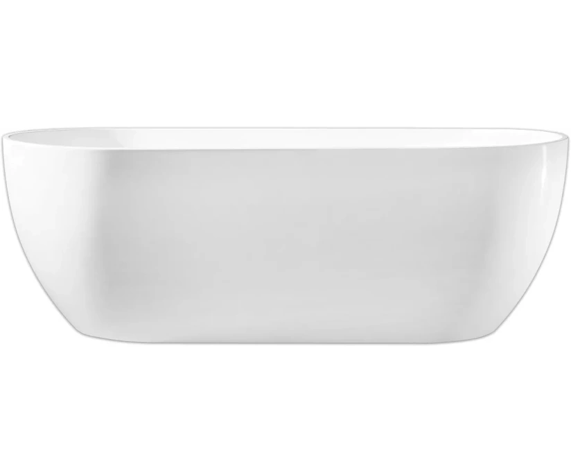 Акриловая ванна Abber AB9241 170x80 см, отдельностоящая, белая, овальная, с каркасом, со сливом-переливом - фото 1