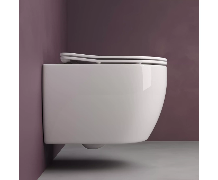 Комплект Унитаз подвесной Ceramica Nova Play CN3001 безободковый, с микролифтом + Система инсталляции для унитазов EWRIKA ProLT 0026-2020 + Кнопка смыва EWRIKA 0041 хром (558370) - фото 5