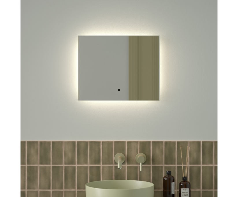 Зеркало Defesto Glow DF 2501RH 50х40 с LED-подсветкой, 4 500 K, инфракрасный выключатель - фото 2