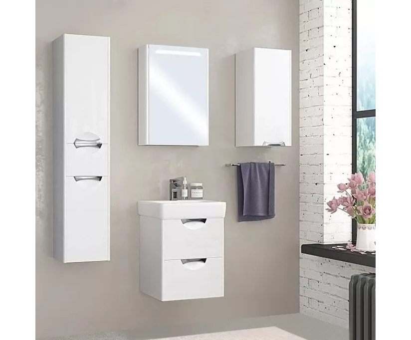 Зеркало-шкаф Aquaton Сильва 50 с подсветкой светлое дерево (1A215502SIW7L) - фото 4