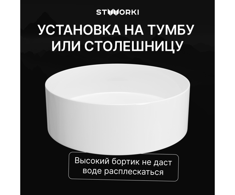 Накладная раковина STWORKI Берген S21413WH - фото 3