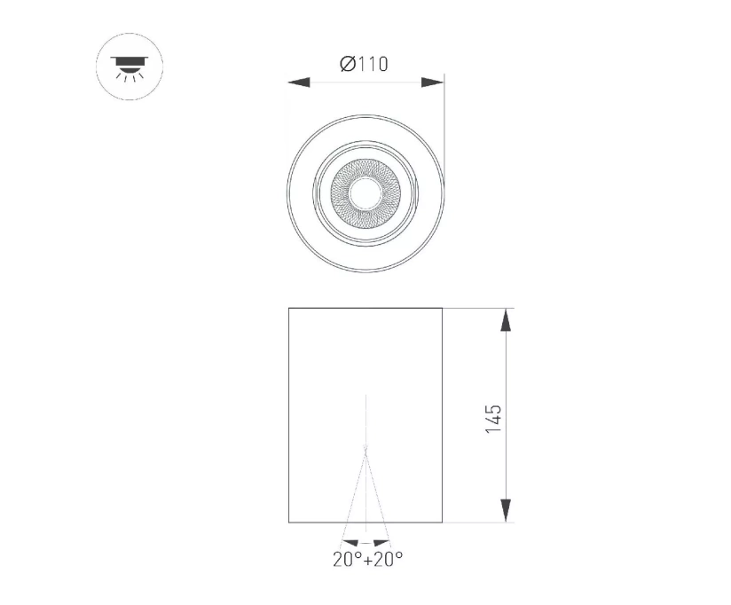 Накладной светильник Arlight SP-FOCUS-R110-18W Warm3000 054863 - фото 2