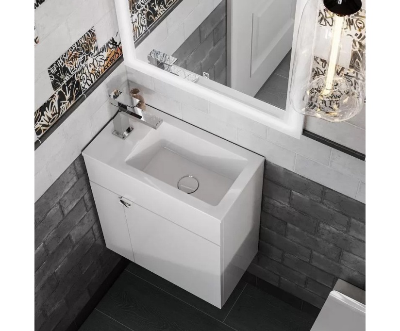 Тумба под раковину KERAMA MARAZZI Lato 50 подвесная, белая (LAT.50.1\WHT) - фото 4