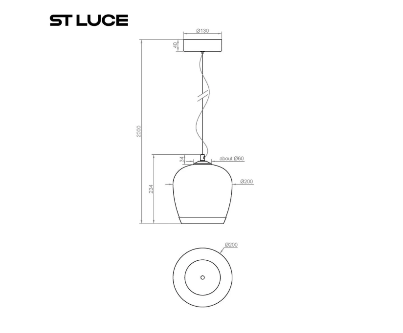 Подвесной светодиодный светильник ST Luce Ripple SL6014.423.01 - фото 2