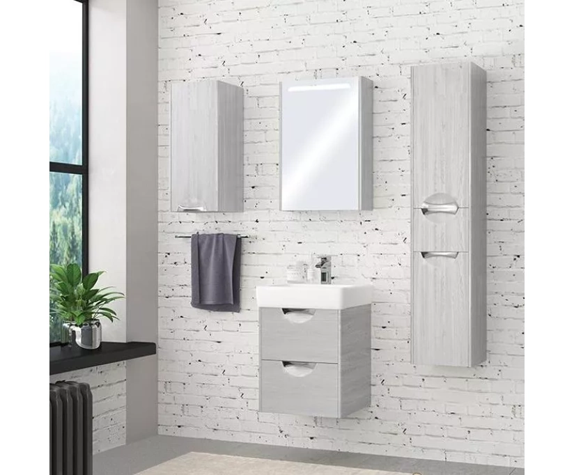 Зеркало-шкаф Aquaton Сильва 50 с подсветкой светлое дерево (1A215502SIW6L) - фото 4