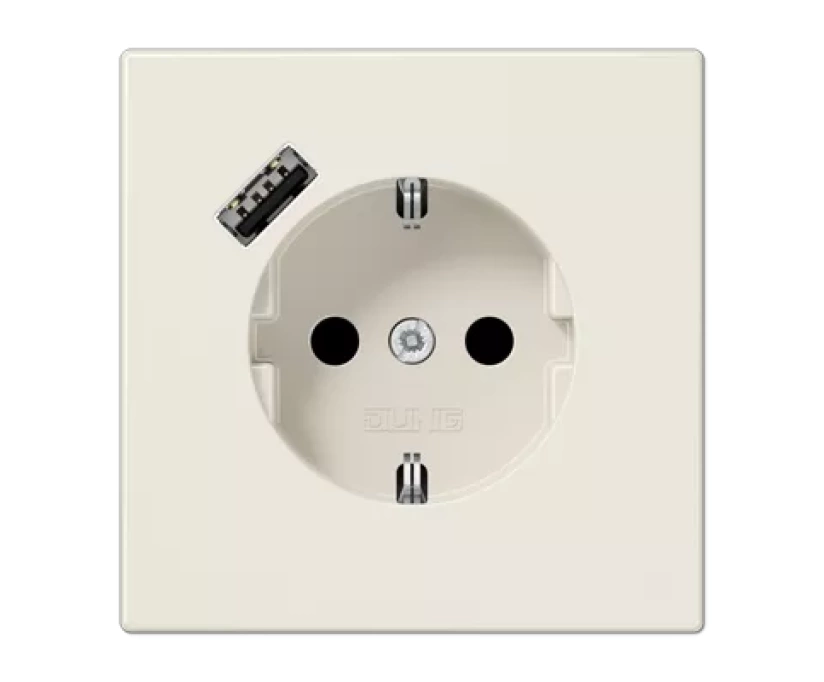 Розетка 2K+З USB Typ A Jung LS1520-18A - фото 1