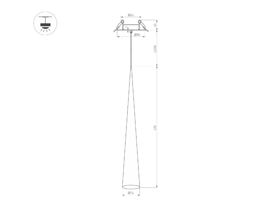 Подвесной светильник Arlight SP-STIRIA-L600-R76-5W Warm3000 054457 - фото 2