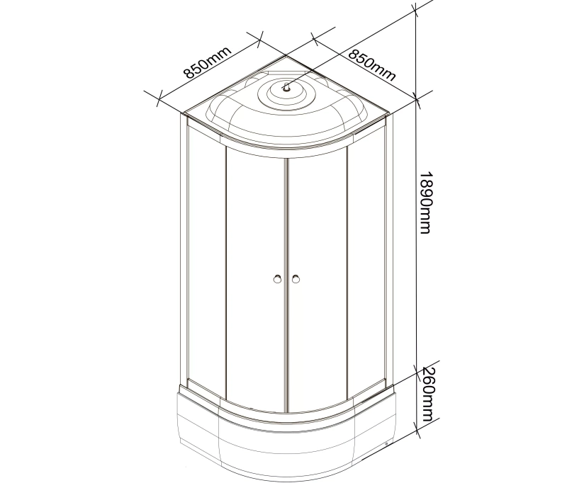 Кабина BM121L душевая PARLY (80х120х215)