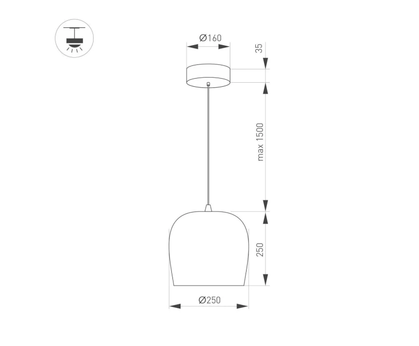 Подвесной светодиодный светильник Arlight SP-PEONY-HANG-R250-15W Day4000 039549 - фото 2