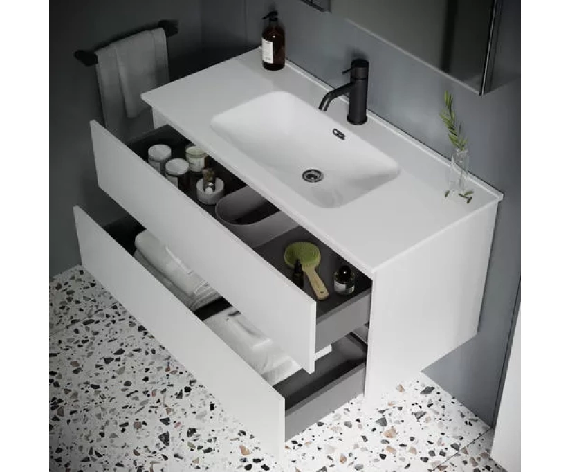 Тумба под раковину без столешницы Sancos Urban 89 см белый глянец (UR90W) - фото 3