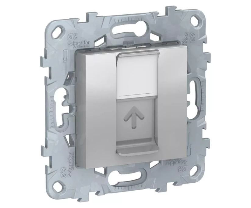 Розетка компьютерная RJ45 Schneider Electric Unica New Cat. 6 UTP NU541530 - фото 1
