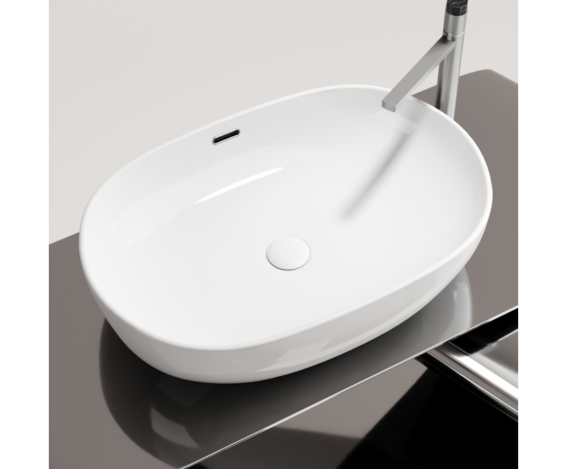 Накладная раковина Ceramicanova Element CN6064 белая глянцевая - фото 6