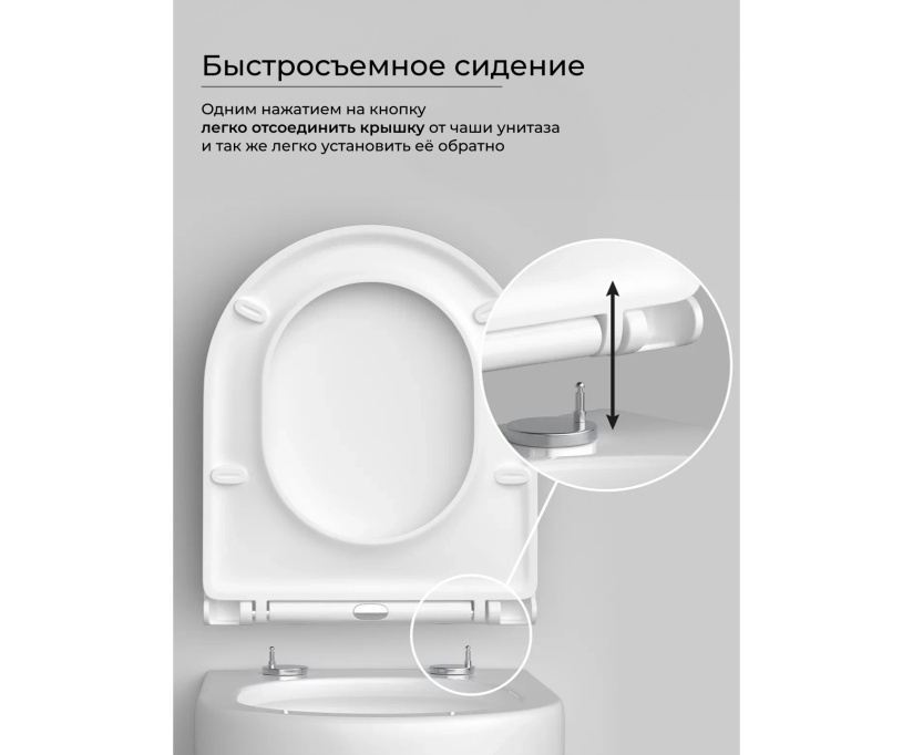 Унитаз подвесной Ceramicanova Ulma CN4006T - фото 4