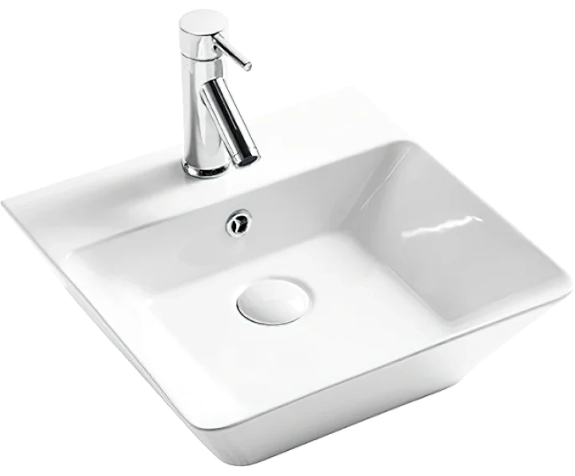 Раковина накладная Weltwasser Elbach 41.5x41.5 10000003834 белый - фото 1