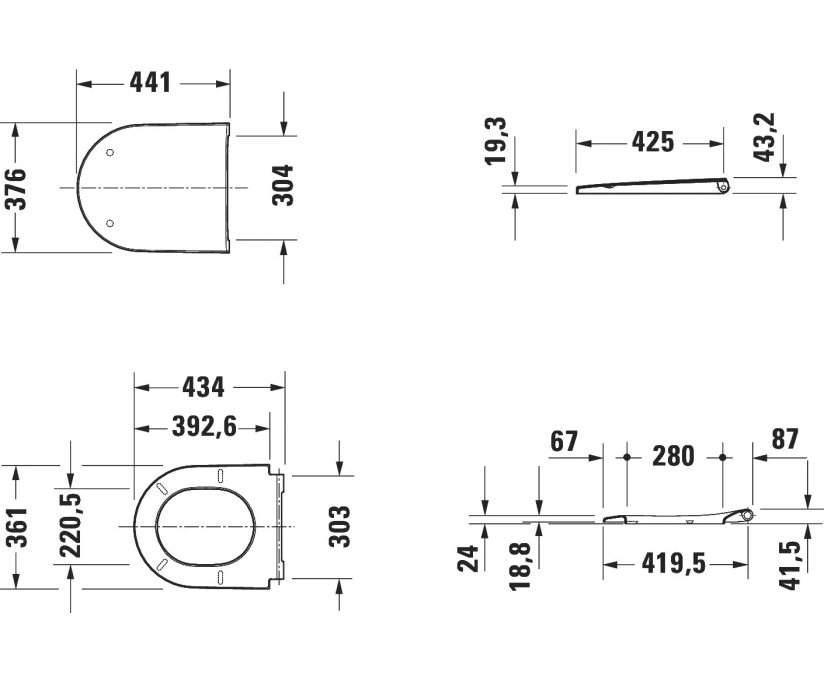 Чаша для унитаза подвесного Duravit D-Neo 2577090000 - фото 14