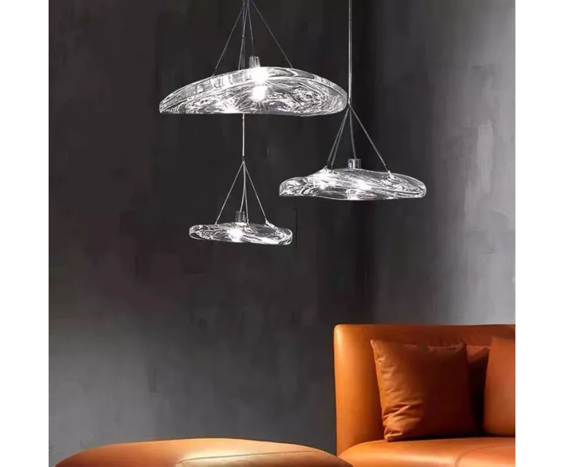 Подвесной светильник DeLight Collection Manta 2049P/D300 silver/clear - фото 2