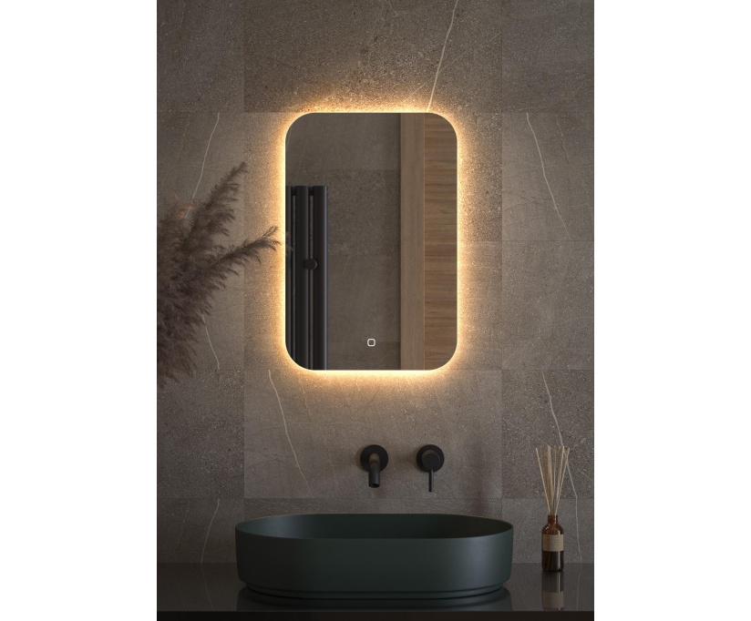 Зеркало Defesto Opti DF 2812S 40х60 с LED-подсветкой, 3000К, сенсорный выключатель - фото 2