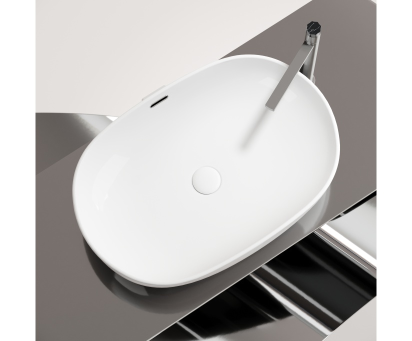 Накладная раковина Ceramicanova Element CN6064 белая глянцевая - фото 5