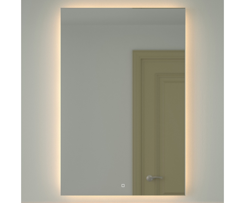 Зеркало Defesto Glow DF 2520S 80х120 с LED-подсветкой, 3000 K, сенсорный выключатель - фото 1