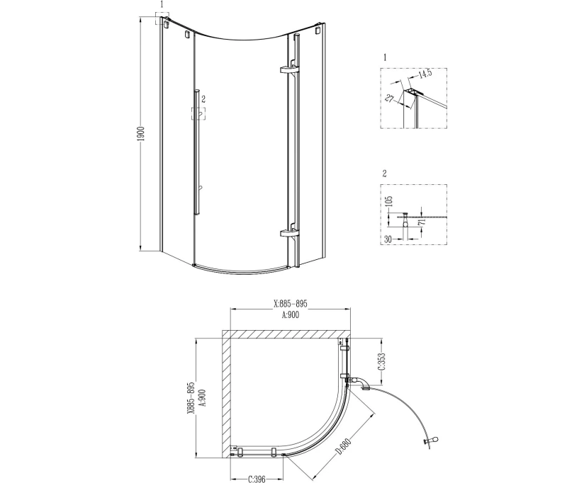 Душевой уголок Grossman Style GR-5090 - фото 3