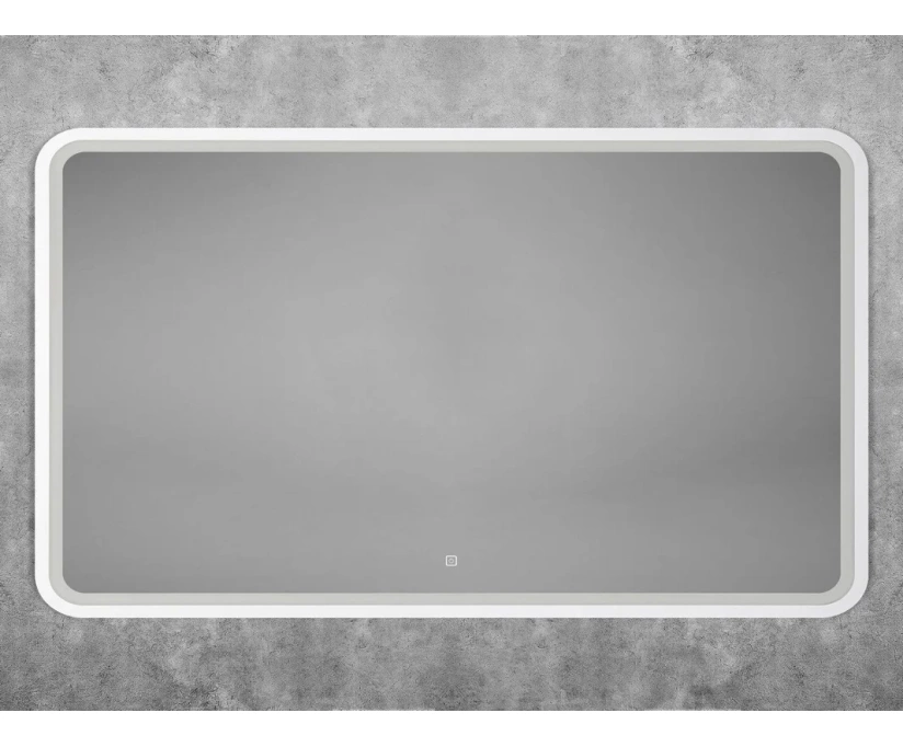 Зеркало Art&amp;Max Genova AM-Gen-1200-800-DS-F-White 120х80 белое, с LED-подсветкой, 6000К - фото 1
