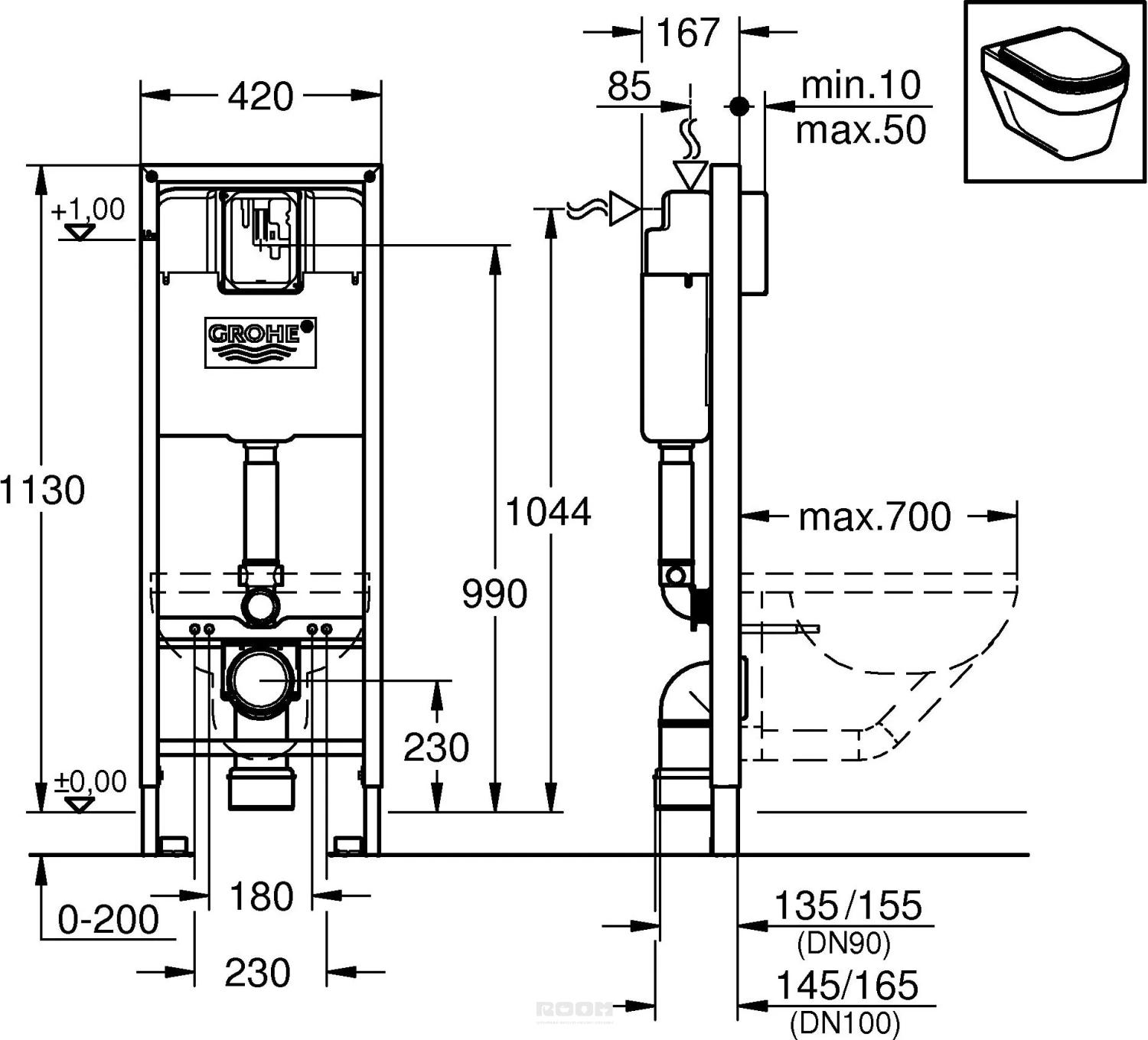 Инструкция монтажа инсталляции grohe rapid sl для унитаза 38526000