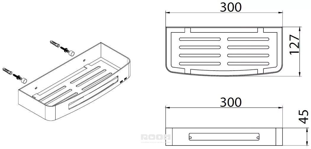 Полка fixsen hotel fx 31003b хром