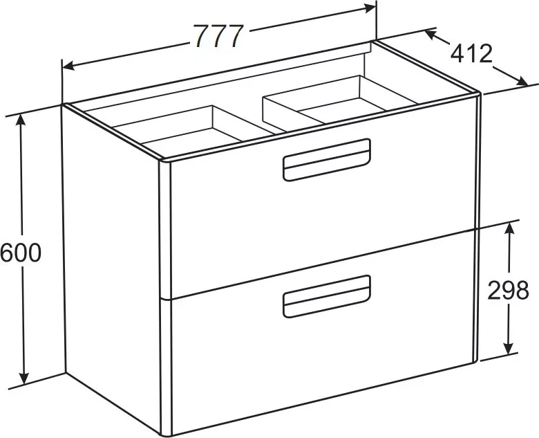 Zru9302732 тумба gap original 800 мм д умывальника бел