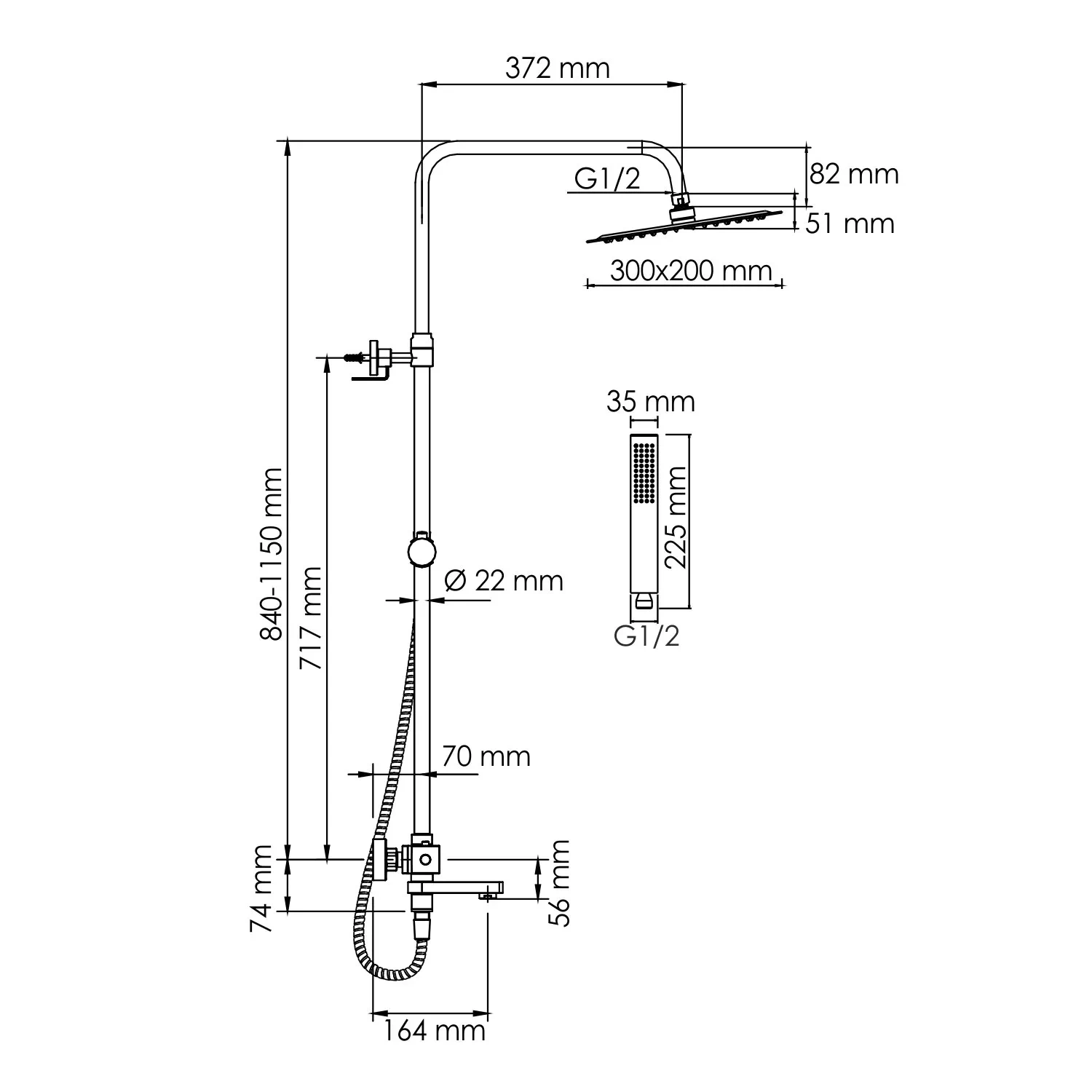 Душевая система wasserkraft thermo