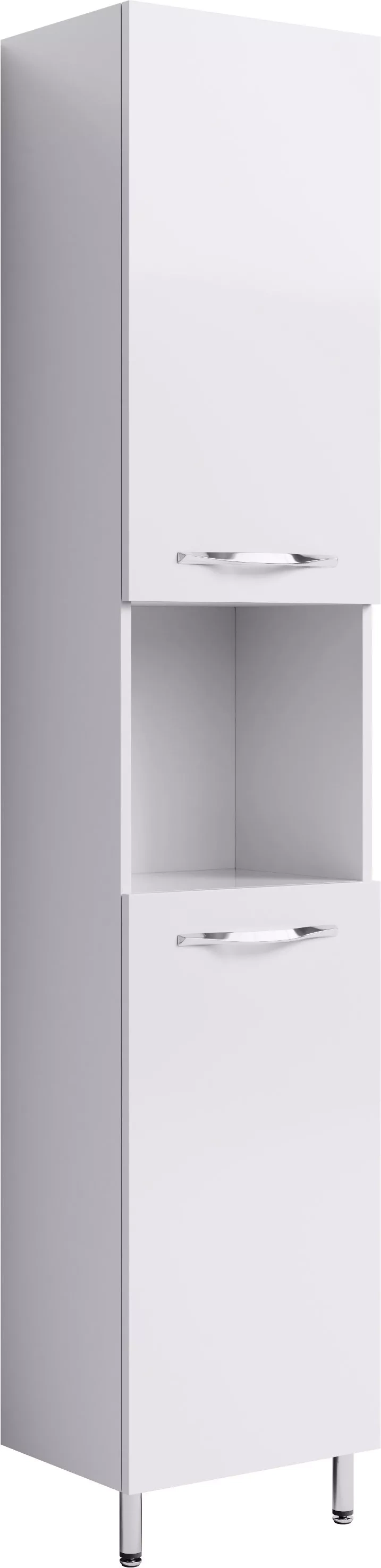 угловой шкаф пенал с корзиной в ванную
