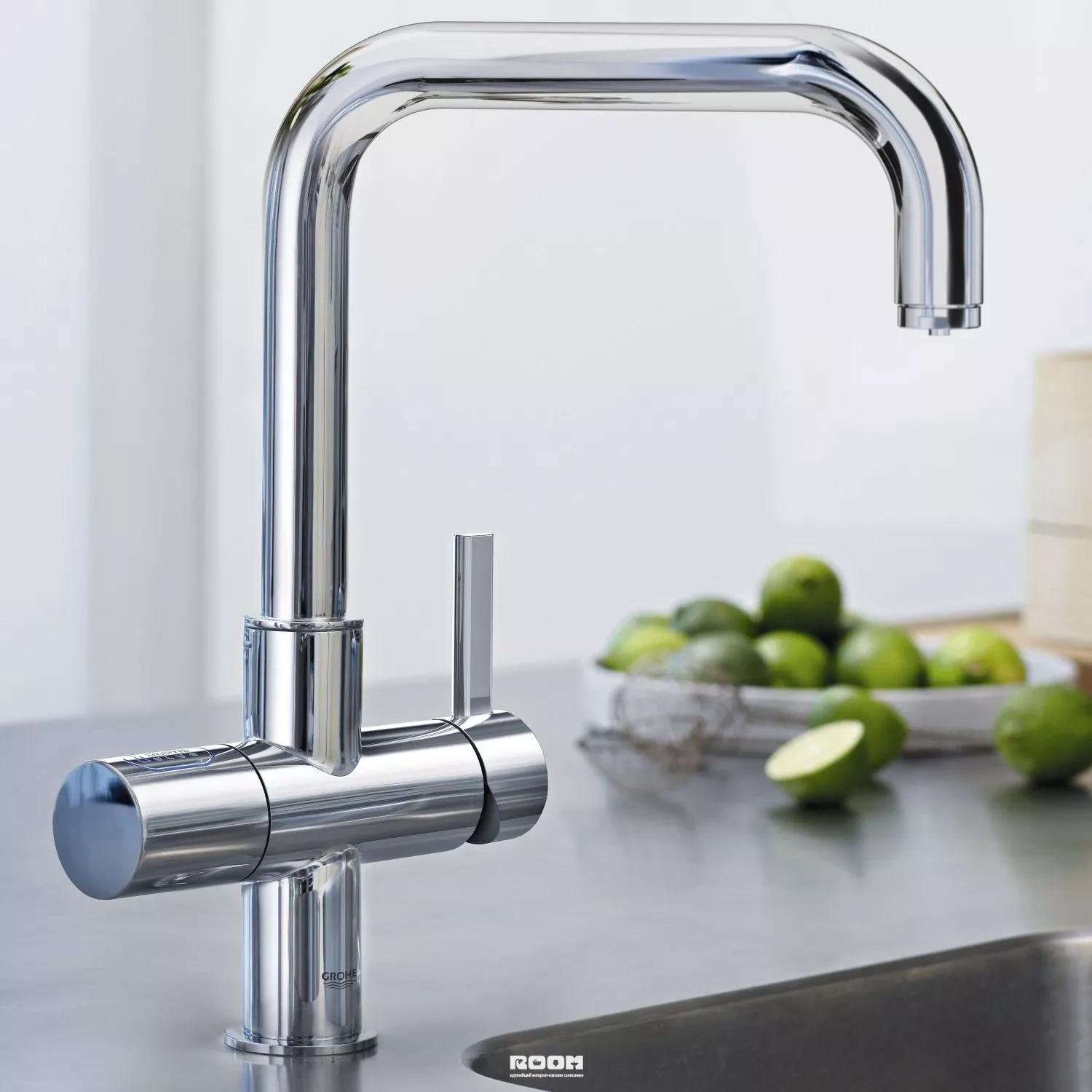 Смеситель для кухни мойки grohe blue 33251000 хром