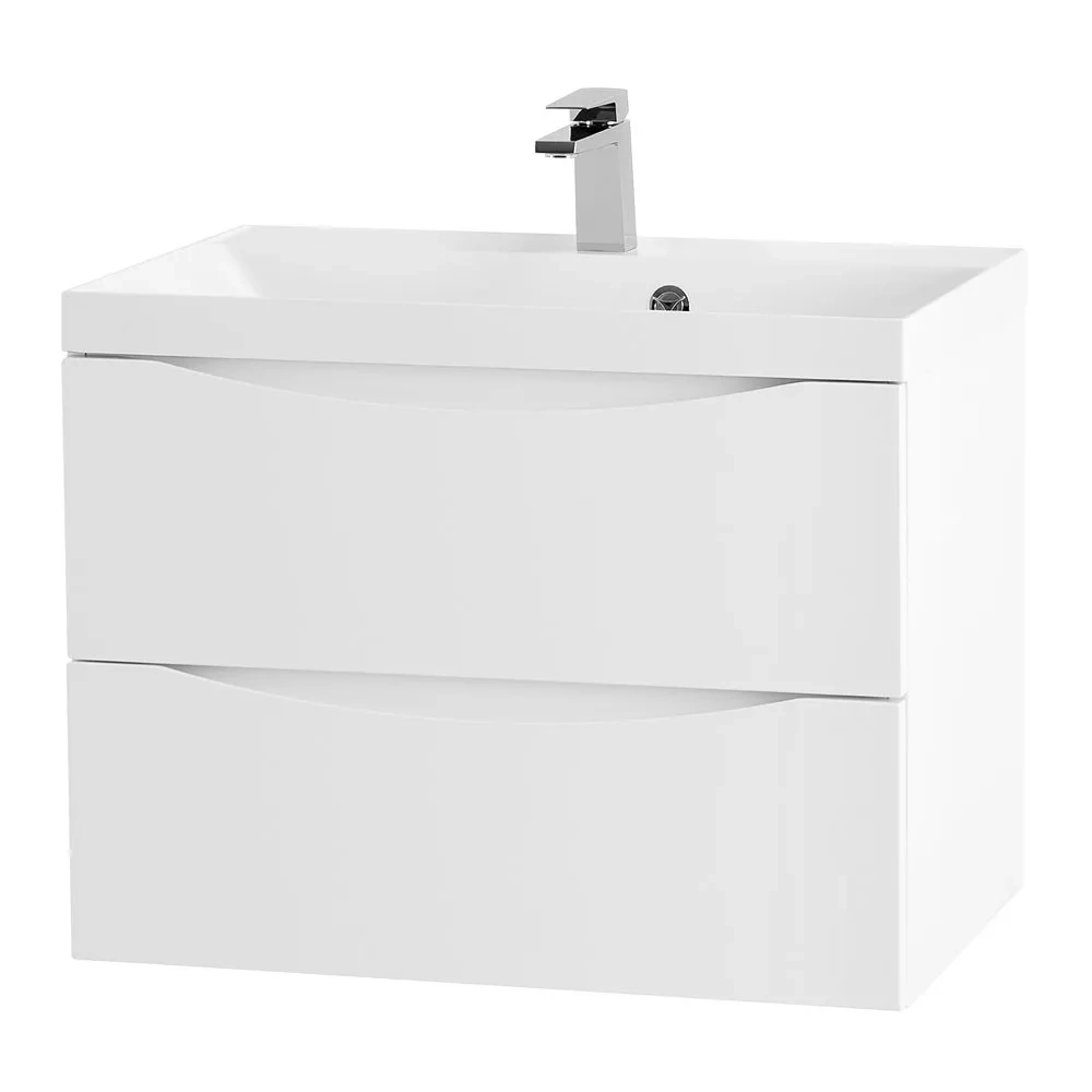 Тумба с раковиной belbagno marino 70 bianco lucido