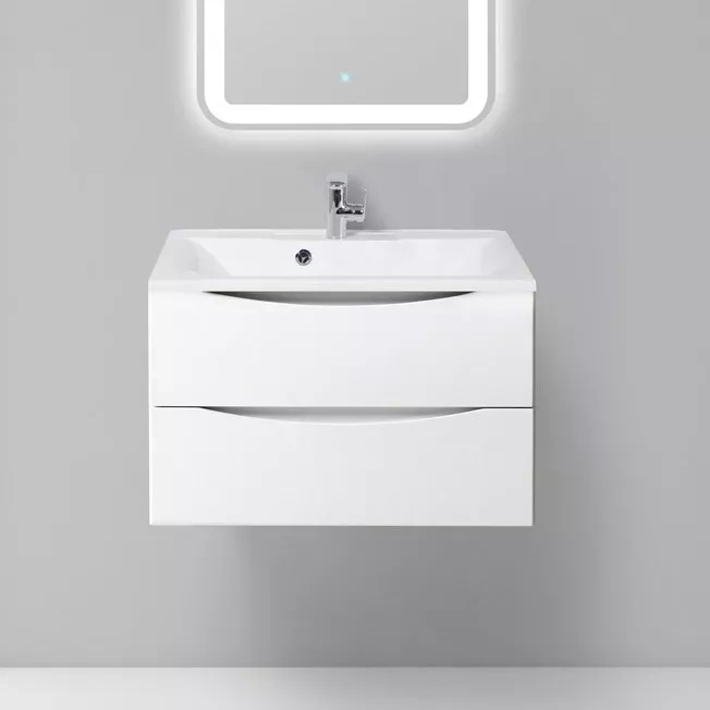 Тумба с раковиной belbagno marino 100 bianco lucido напольная