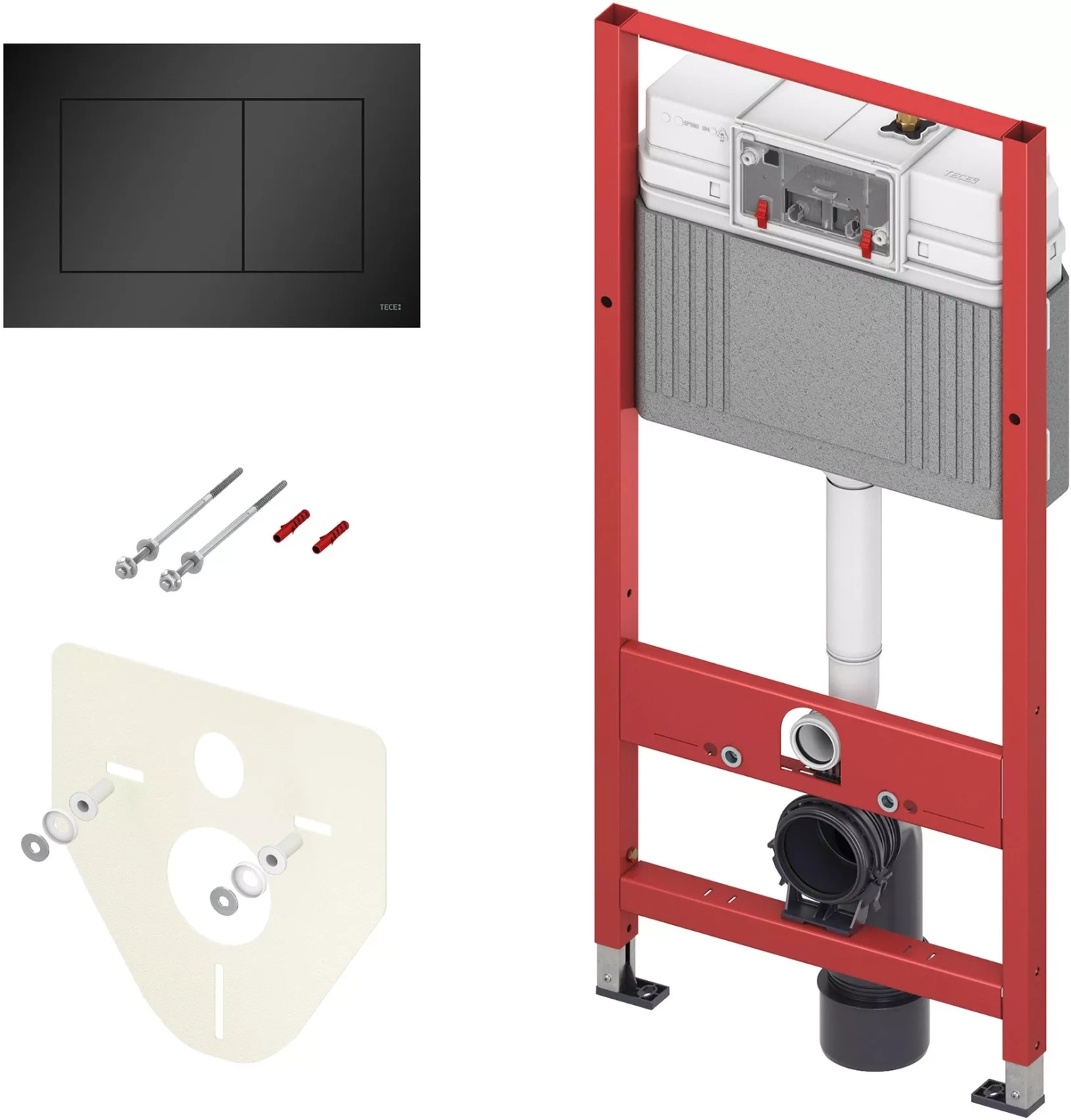 Инсталляция для унитаза TECE now K440407 кнопка черная матовая в интернет  магазине Santehnika-Room с доставкой и установкой