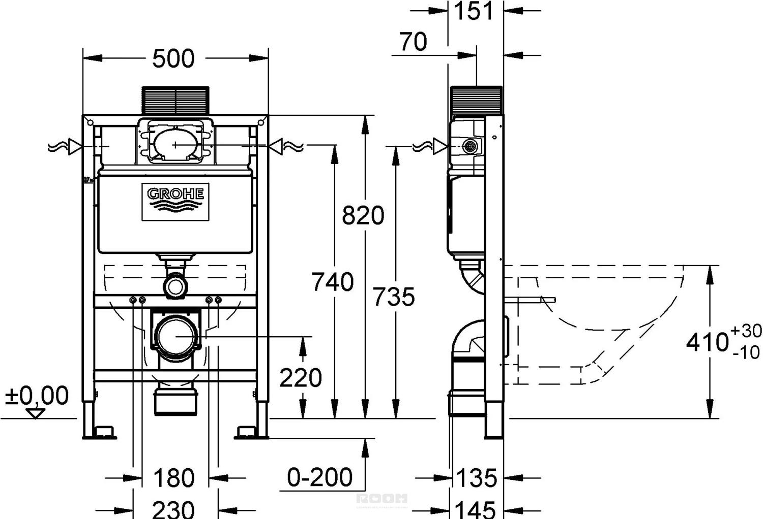 Инструкция монтажа инсталляции grohe rapid sl для унитаза 38526000