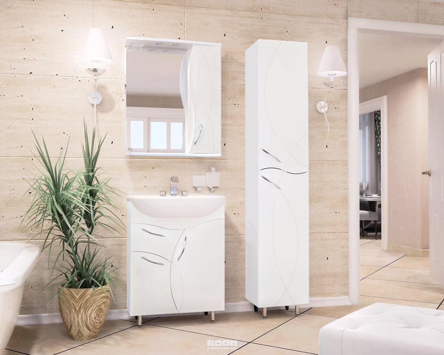 комплект мебели для ванной 60 см с зеркалом
