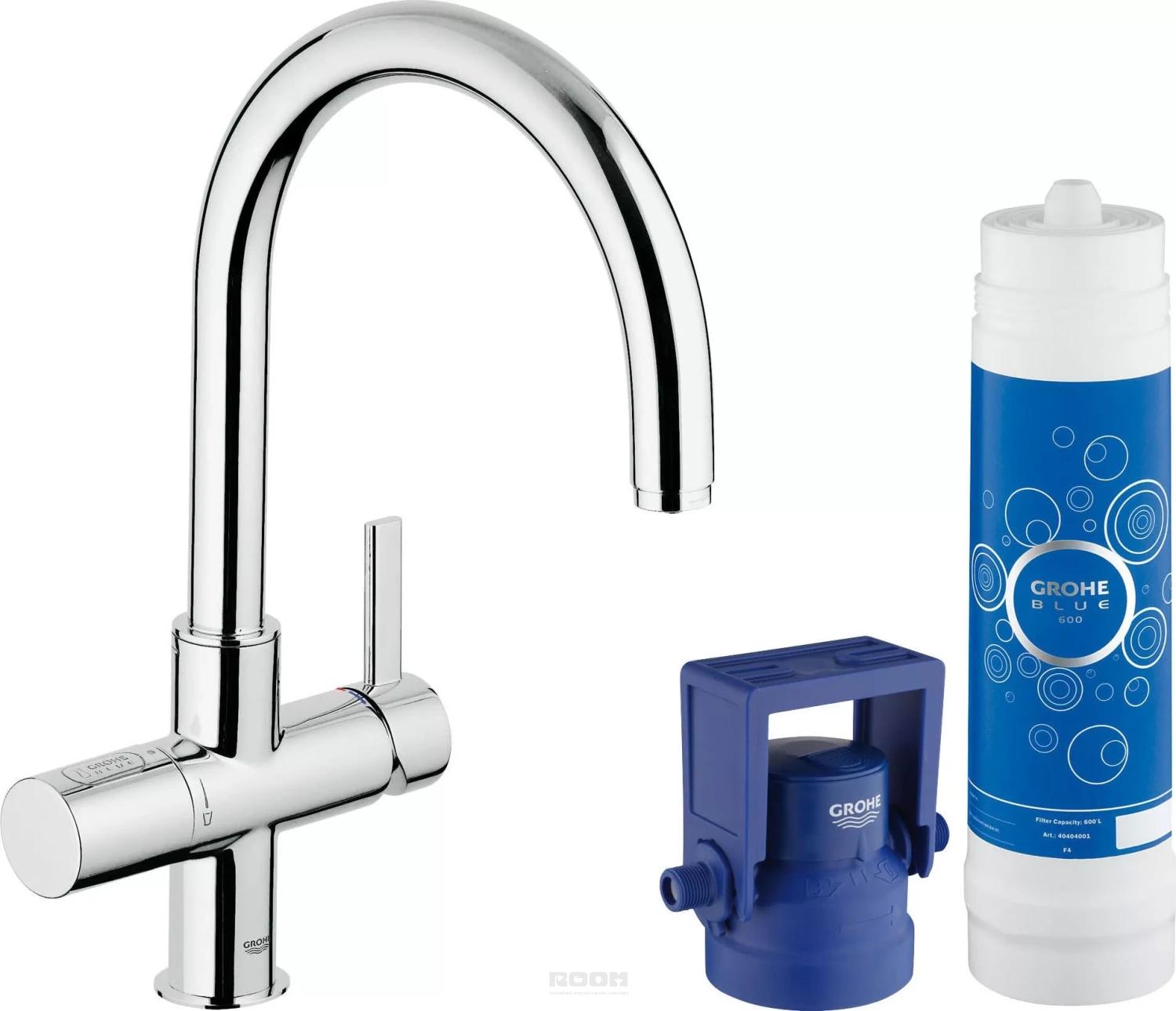 Смеситель для кухни мойки grohe blue 33251000 хром