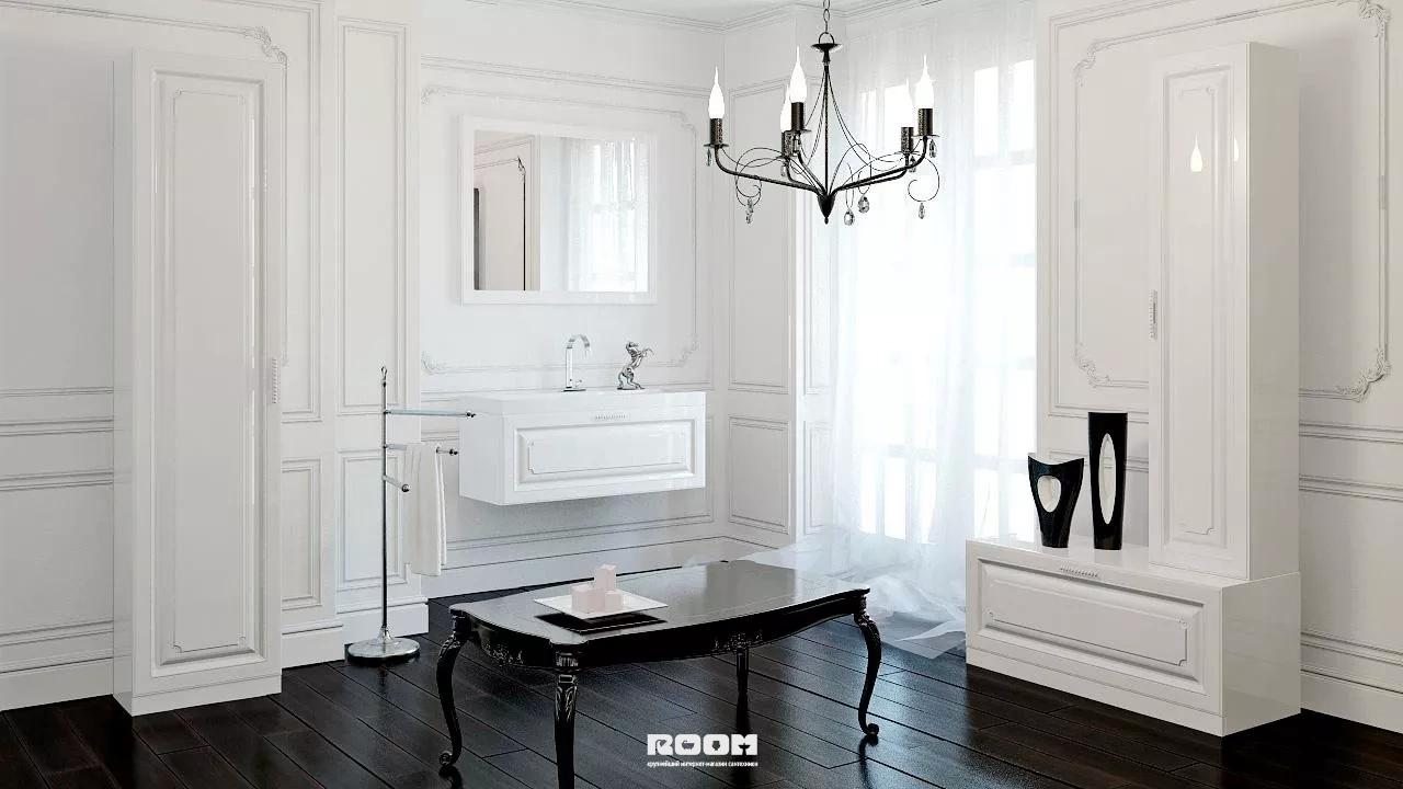 мебель для ванной комнаты белый глянец
