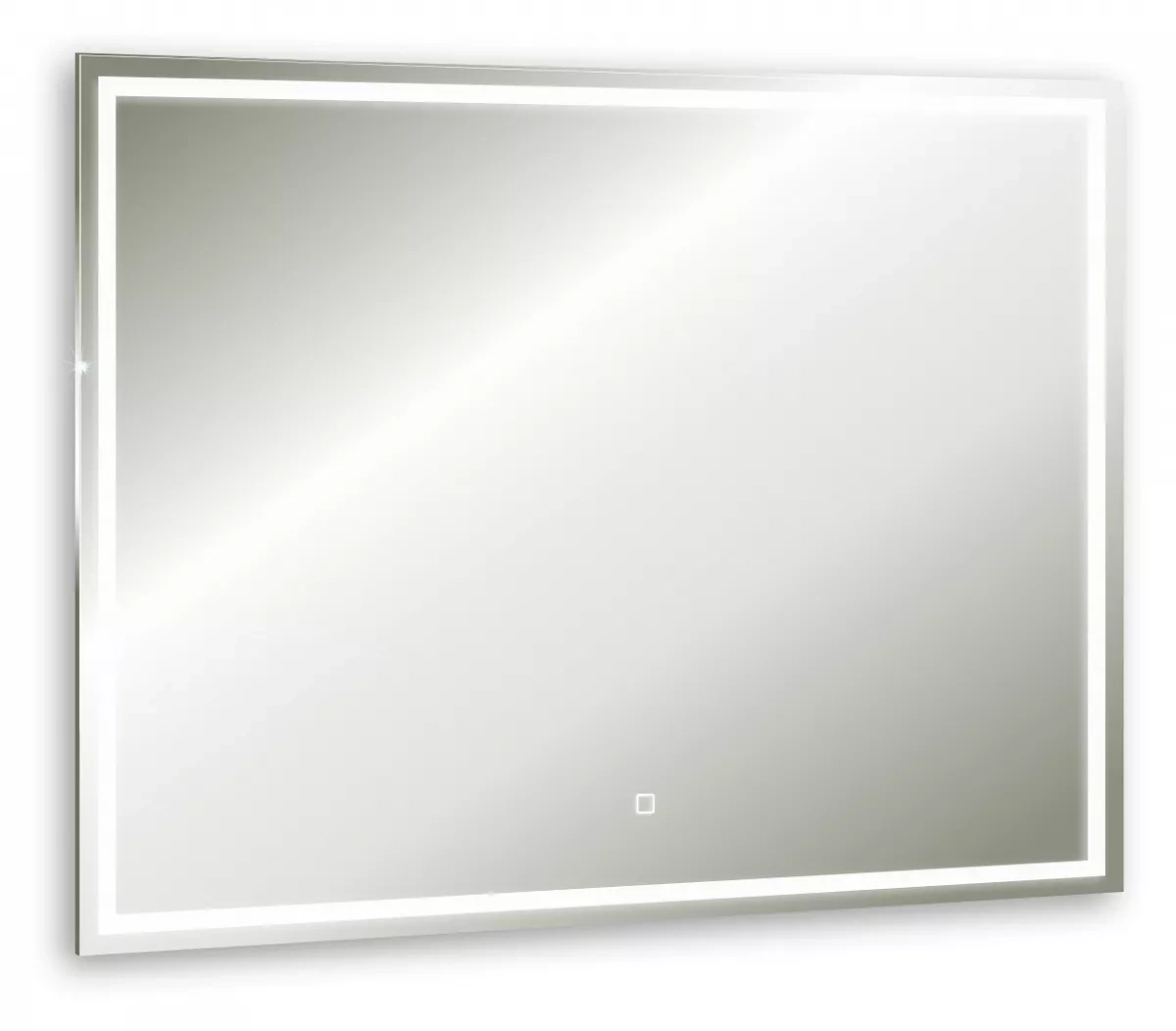 Шкаф зеркальный подвесной look с подсветкой 100х80 см цвет белый